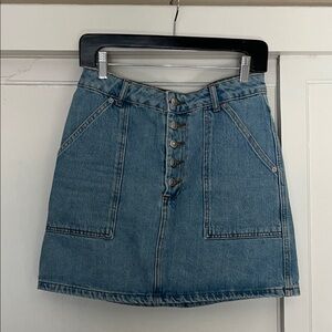 Topshop Blue Denim Mini Skirt